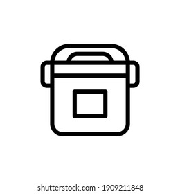 rice cooker vector line icon