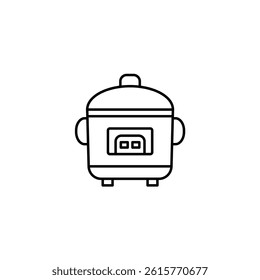 Rice cooker vector line icon icons design