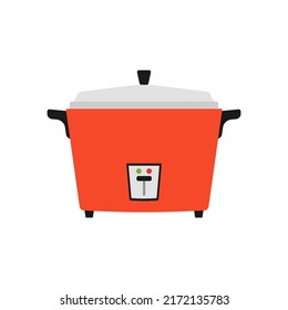 Rice cooker vector. Rice cooker on white background.