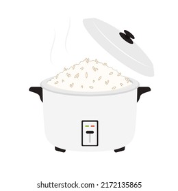 Rice cooker vector. Rice cooker on white background.