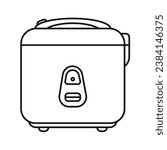 Rice Cooker Vector outline design. Simple illustration design.