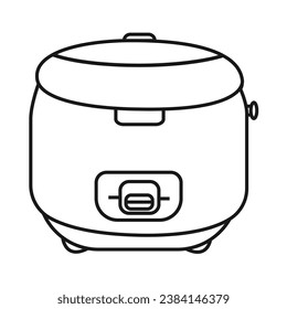 Rice Cooker Vector outline design. Simple illustration design.