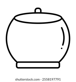 Rice Cooker Vector outline design. Simple illustration design.