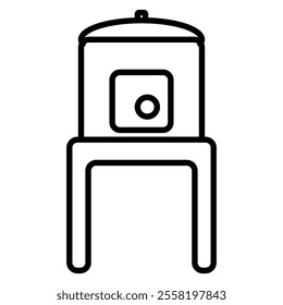 Rice Cooker Vector outline design. Simple illustration design.