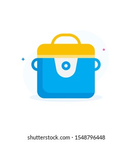 Rice cookrt flat icon. Ready to use for website mobile app presentation and any other projects. Suitable for any user interface and user experience