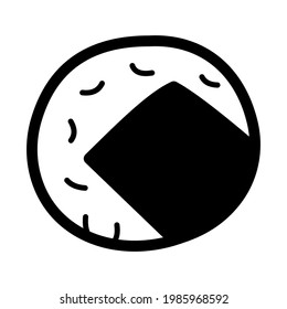 Icono de cracker de arroz aislado ilustración vectorial. Icono de vector de estilo negro de alta calidad