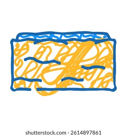 rice crispy treats food snack doodle icon sketch vector. rice crispy treats food snack sign. isolated symbol illustration