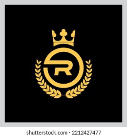 rice crown letter r logo