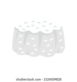 Rice cupcake icon. Flat illustration of rice cupcake vector icon for web design
