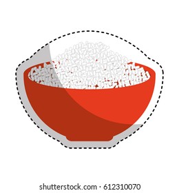 rice dish isolated icon