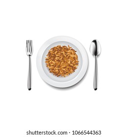 Rice dish vector illustration