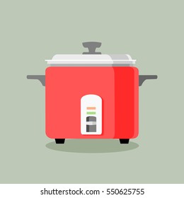 rice electric cooker vector.