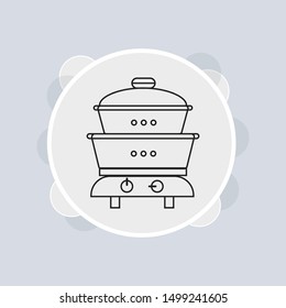 Rice electric cooker vector flat design-Illustration