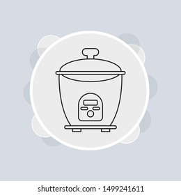 Rice electric cooker vector flat design-Illustration