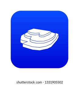 Rice field icon digital blue for any design isolated on white vector illustration