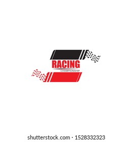 rice flag vector icon symbol,simple design checkered flag logo template-vector