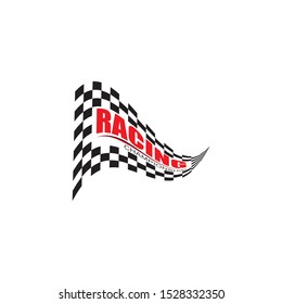 rice flag vector icon symbol,simple design checkered flag logo template-vector