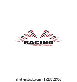 rice flag vector icon symbol,simple design checkered flag logo template-vector