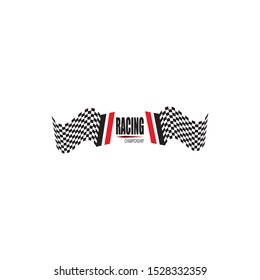 rice flag vector icon symbol,simple design checkered flag logo template-vector