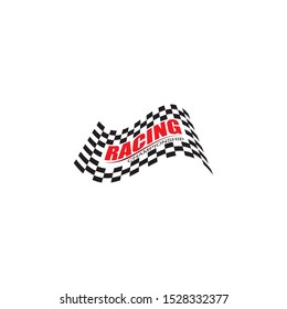 rice flag vector icon symbol,simple design checkered flag logo template-vector