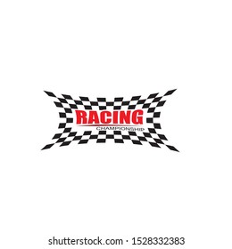 rice flag vector icon symbol,simple design checkered flag logo template-vector