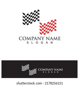 rice flag vector icon symbol,simple design checkered flag logo template-vector