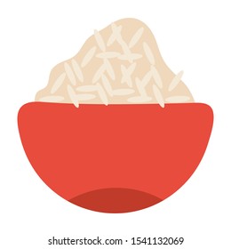 rice flat icon on white background. You can be used rice icon for several purposes.