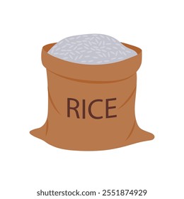 Icono plano de arroz, Ilustración vectorial