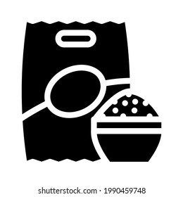 rice food gluten free glyph icon vector. rice food gluten free sign. isolated contour symbol black illustration