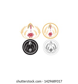 rice food meal logo and symbol template icons agriculture wheat logo template