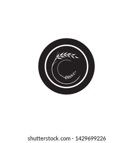 rice food meal logo and symbol template icon agriculture wheat logo template