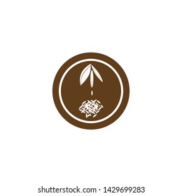 rice food meal logo and symbol template icon agriculture wheat logo template