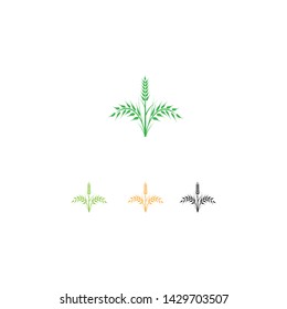 rice food meal logo and symbol template icons agriculture wheat logo template