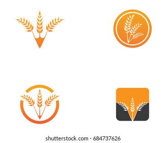 rice food meal logo and symbols