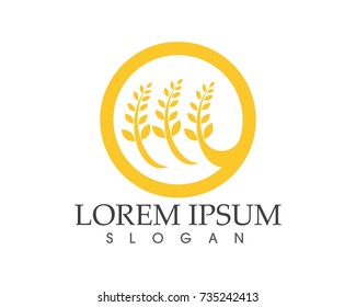 rice food meal logo and symbols template icons
