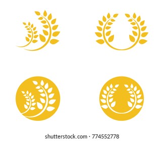 rice food meal logo and symbols template icons