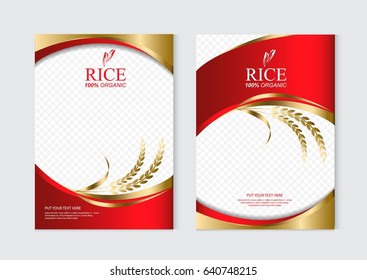 Rice Food Or Thai Food, Banner And Poster Template Vector Design. 