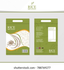 Rice food or thai food, banner and poster template vector design.