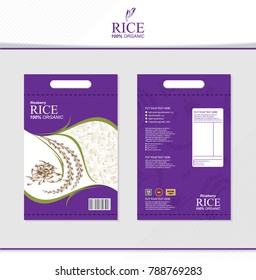 Rice food or thai food, banner and poster template vector design.