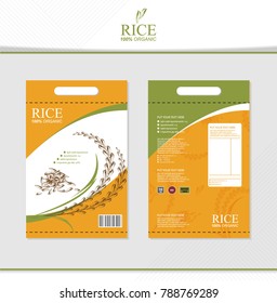 Rice food or thai food, banner and poster template vector design.
