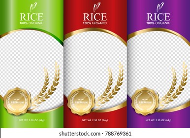 Rice food or thai food, banner and poster template vector design.