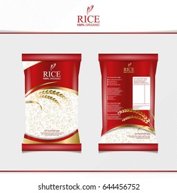 Rice food or thai food, package, banner and poster template vector design.