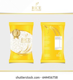 Rice food or thai food, package, banner and poster template vector design.