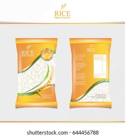 Rice food or thai food, package, banner and poster template vector design.