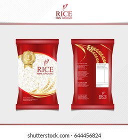 Rice Food Or Thai Food, Package, Banner And Poster Template Vector Design.