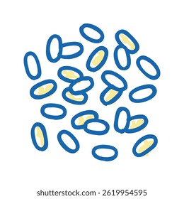rice grain healthy doodle icon sketch vector. rice grain healthy sign. isolated symbol illustration