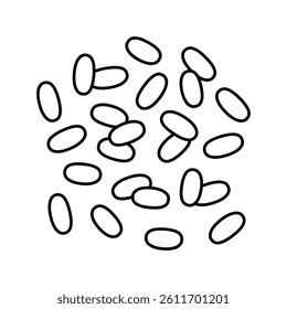 rice grain healthy line icon vector. rice grain healthy sign. isolated contour symbol black illustration