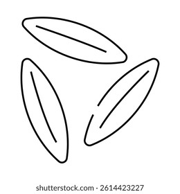 rice grain healthy line icon vector. rice grain healthy sign. isolated contour symbol black illustration