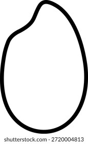 El icono de grano de arroz aislado sobre fondo blanco