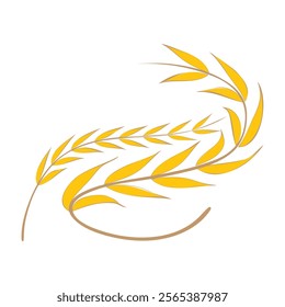 Rice Grain logo template icon illustration design